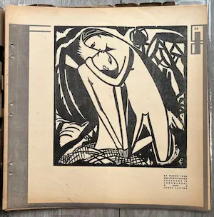 Various artists - 4 Originele Houtsnedes uit Wendingen 1919, - Joan Collette, L. Schwarz, Josef kopen? Bied vanaf 85!