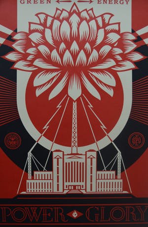 Shepard Fairey - Green Power - gesigneerd - 2018 kopen? Bied vanaf 95!