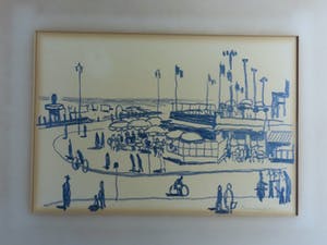 Herman Berserik - (1921-2002) Potloodtekening - studie Scheveningen kopen? Bied vanaf 125!