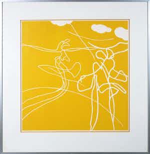 Jules Bekker - Zeefdruk, Skating girls - Ingelijst verkocht voor € 1!