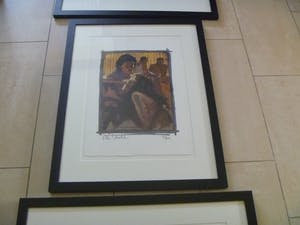Nico Vrielink - Kleurenzeefdruk CONFRONTATIE met GAUGUIN I , II en III ingelijst kopen? Bied vanaf 189!