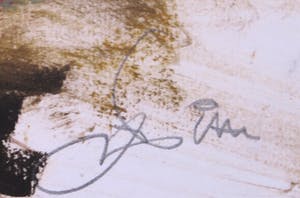 Franscz Witte - Olieverf en krijt op papier, Zonder titel kopen? Bied vanaf 1!