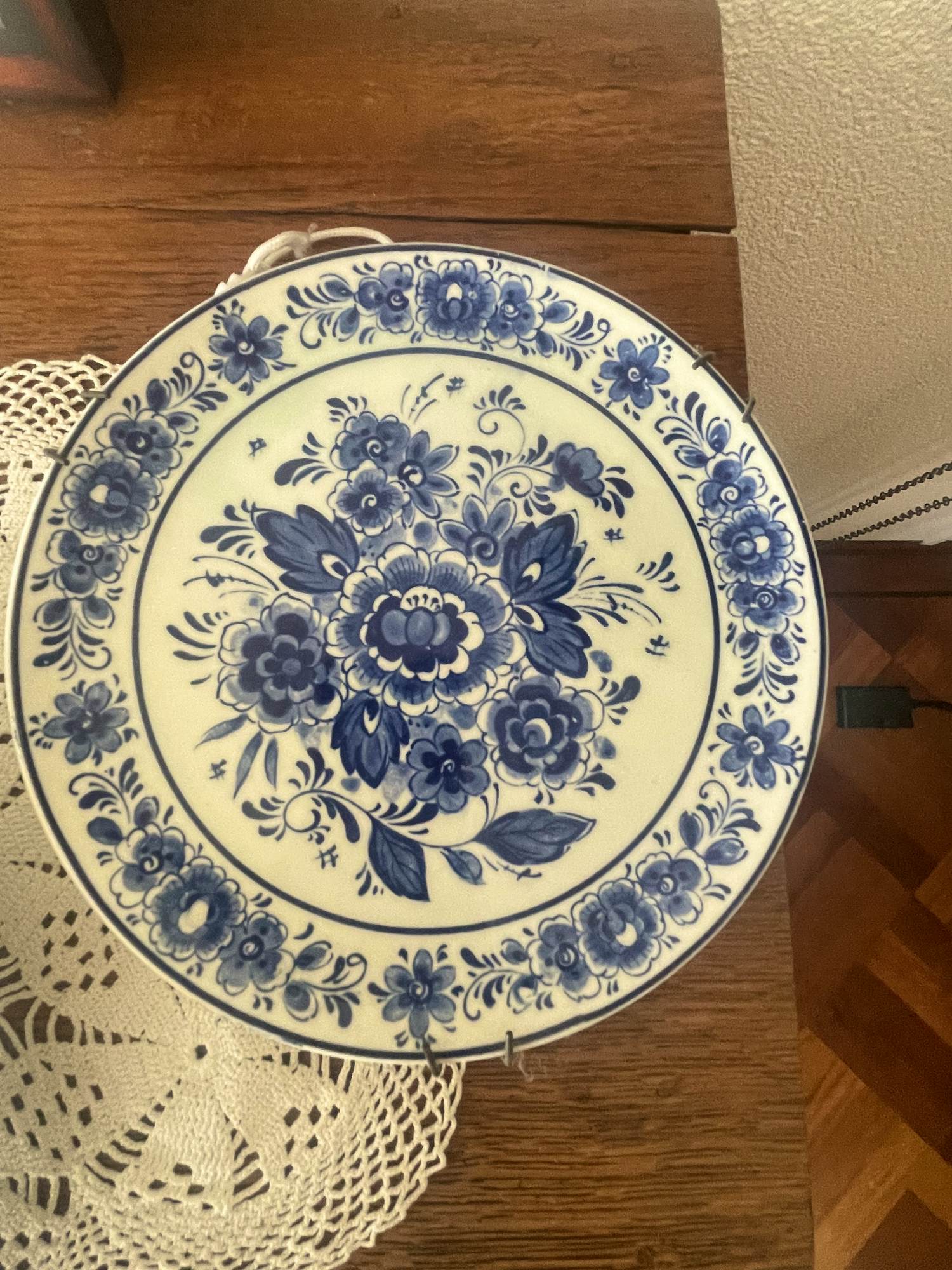 Potterie Oud Delft - bord, handgeschilderd kopen? Bied vanaf 30!