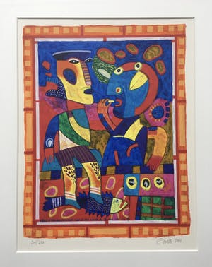 Clemens Briels - zeefdruk - 2000 - oplage 250 - ingelijst kopen? Bied vanaf 145!