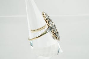2883 - Art-Deco 14 krt goud en diamant (1.70ct old Eur. cut) "prinsessen" ring kopen? Bied vanaf 970!