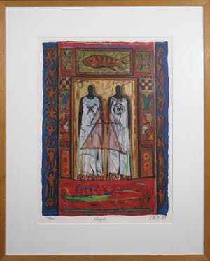 Eric Toebosch - Litho, Angeli - Ingelijst kopen? Bied vanaf 35!