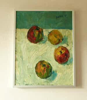 Dick van 't Wout - stilleven met appels verkocht voor € 50!