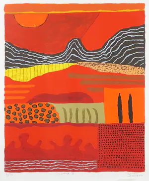 Ronald Boonacker - Zeefdruk, Toscane III - Ingelijst kopen? Bied vanaf 1!