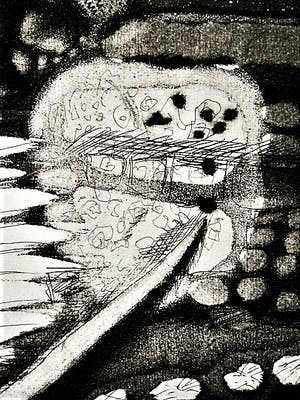 Jan Cox - Prominent Graficus - 1963 - Grote Ets "Puzzles" potloodgesignd -Kleine oplage!! kopen? Bied vanaf 40!