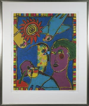 Corneille - Zeefdruk, Zonder titel - Ingelijst kopen? Bied vanaf 1!