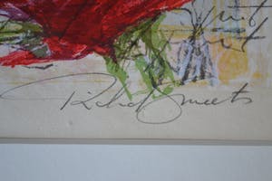 Richard Smeets - Zeefdruk - Rode roos -Handgesigneerd kopen? Bied vanaf 10!