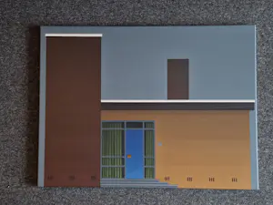 Frank Lenferink - prachtig olieverf doek schilderij "bungalow bij invallende nacht" groot & ZGAN kopen? Bied vanaf 350!