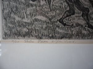 Wim Worm - Ets. Titel, "Palm Pasen", uit 1969. kopen? Bied vanaf 35!