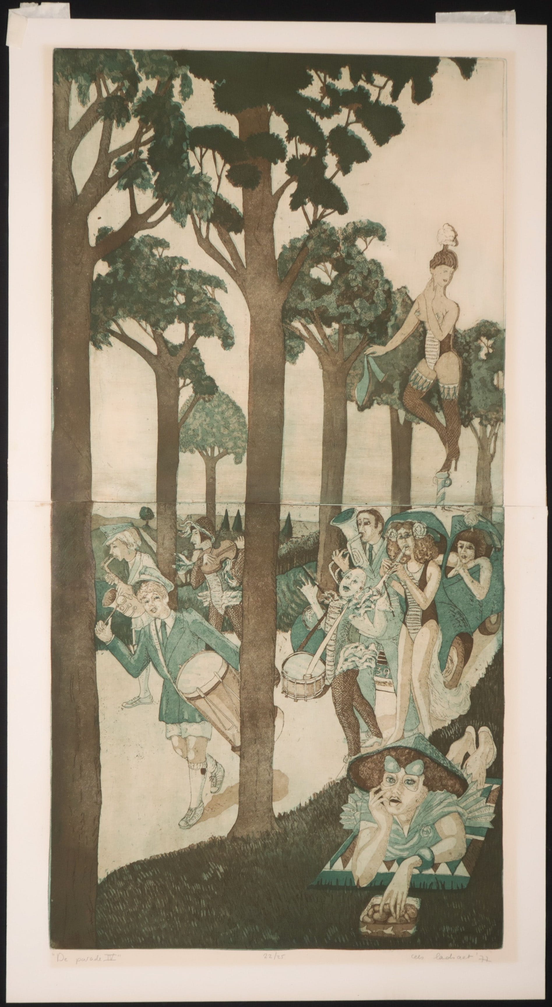 Cees Landsaat - Ets en aquatint, De parade IV kopen? Bied vanaf 1!