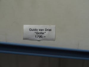 Guido van Driel - Ingelijste collage & tekening , “Golfers 2” – 1993 kopen? Bied vanaf 90!