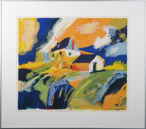 Willem Brauck - Zeefdruk, La Vallée - Ingelijst kopen? Bied vanaf 35!