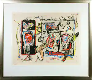 Jacques Doucet - Zeefdruk, Zonder titel - Ingelijst vendu pour 110€ !