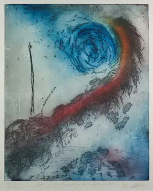 Ad Arma - Ets, Op de heuvel in het late licht - Ingelijst kopen? Bied vanaf 100!