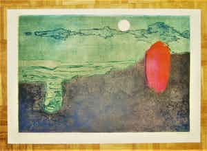 Ries Kleijnen - 'samen kijken naar de zee' (Lubenice - Yoegoslavie) - '72 verkocht voor € 50!