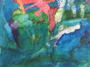 Willemien Albers - Zinnebeelden | Gouache - ingelijst kopen? Bied vanaf 25!