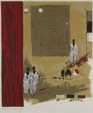 Denis Jully - Zeefdruk, Zonder titel - Ingelijst kopen? Bied vanaf 1!