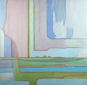 Paul Overhaus - Olieverf op doek, Land en water I - Ingelijst (Groot) kopen? Bied vanaf 100!