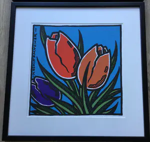 Buy Henk Schiffmacher - Tulpen | Lot van 2 zeefdrukken - ingelijst? Bid from 120!