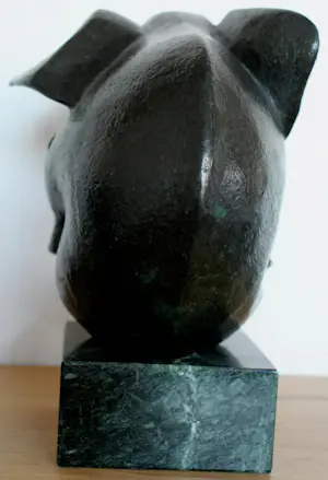 Miep Maarse - Bronzen sculptuur: Parasol (Moeder olifant met kind) - 2001 kopen? Bied vanaf 1250!