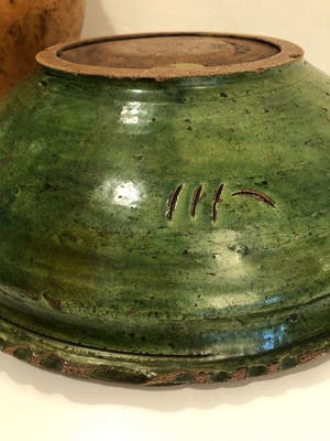 Curiosa - Prachtige antieke (water-) kan en zeldzame schaal, aardenwerk, 19e eeuws kopen? Bied vanaf 1!