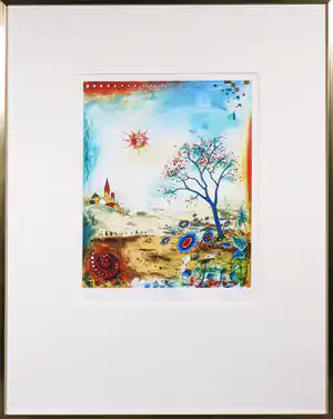 Heinz Voss - Ets en aquatint, (...) als Natur - Ingelijst verkocht voor € 40!