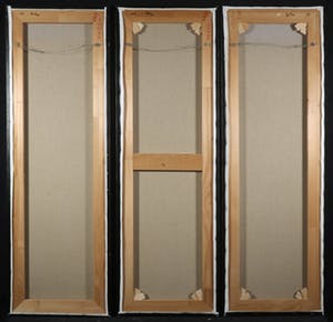 Hans van den Berg - Set van drie giclées op doek, Zonder titel - Ingelijst kopen? Bied vanaf 100!