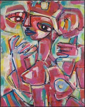 Christine Spierings - Olieverf op doek, Look at me kopen? Bied vanaf 60!