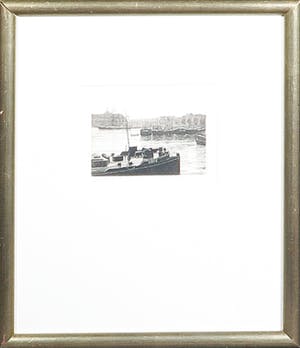 Wim van der Meij - Ets, Zonder titel - Ingelijst kopen? Bied vanaf 1!