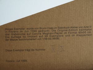 Bruno Haas - Map met 3 zeefdrukken – 1999 - oplage 10 ex. kopen? Bied vanaf 75!