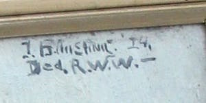 Jeanne Bieruma Oosting - Olieverf op paneel: Schorpioen + handgeschreven brief van kunstenares - 1924 kopen? Bied vanaf 795!