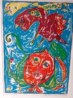 Carl-Henning Pedersen - litho, handgesigneerd, genummerd, oplage 150 stuks, ingelijst kopen? Bied vanaf 325!