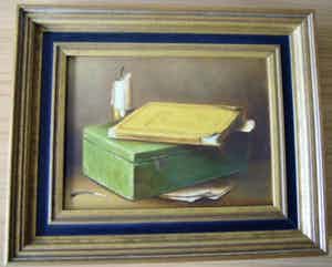 Johannes Eerdmans - Prachtig gesigneerd stilleven in de originele lijst. verkocht voor € 120!