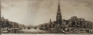 Cornelis Brandenburg - ets - Oude Schans te Amsterdam kopen? Bied vanaf 35!