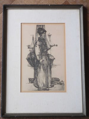 Willem van den Berg - Volendammer visser - Litho kopen? Bied vanaf 1!