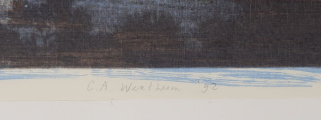 C.A. Wertheim - C.A. Wertheim: Zeefdruk, Havenmond - Ingelijst kopen? Bied vanaf 35!