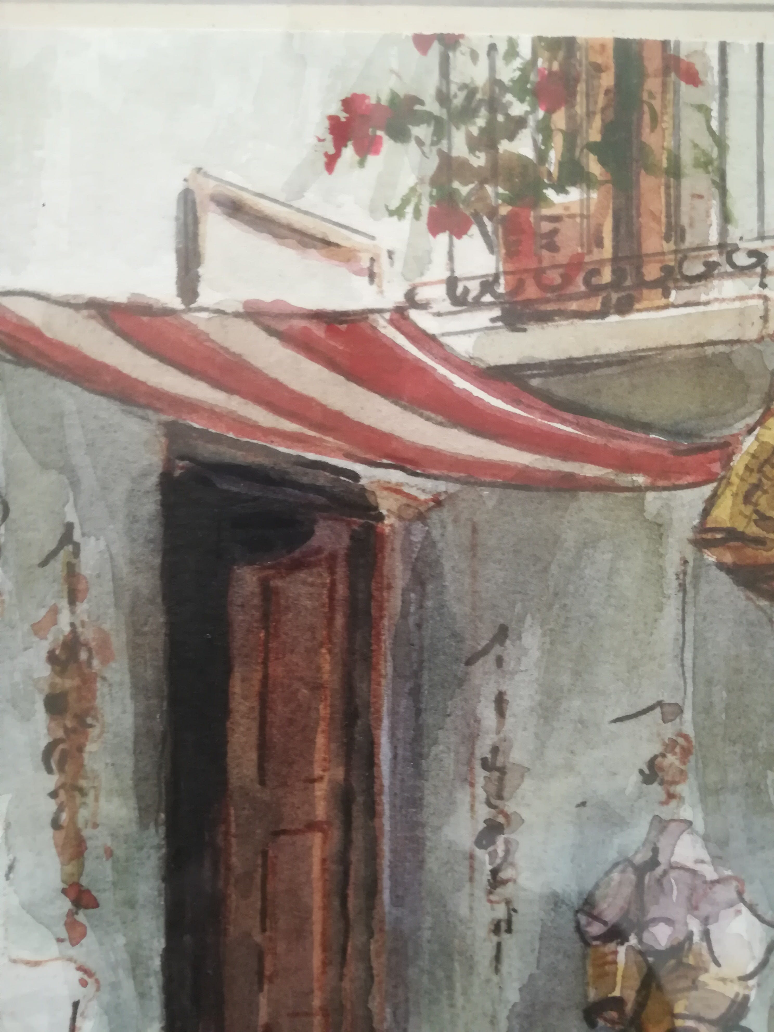 Niet of onleesbaar gesigneerd - Isle of Mykonos "A Shop in the alley"  kopen? Bied vanaf 1!