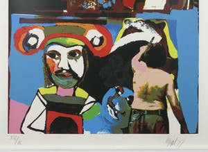 Karel Appel - 'Thursday', gesigneerd, gedateerd '77 + oplage XIL/XL, screen printing. kopen? Bied vanaf 1!