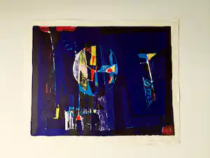 Hans Hafor Forster - Zwitserse kunstschilder en graficus - Litho - Abstract - 1968 - gesigneerd verkauft für € 36!