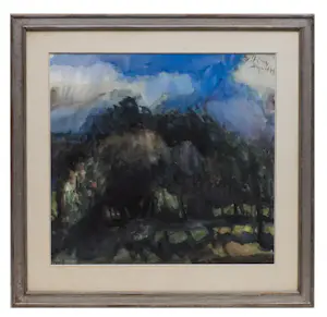 Klaus Fussmann - Ingelijste aquarel: Landschap - 1978 kopen? Bied vanaf 2750!