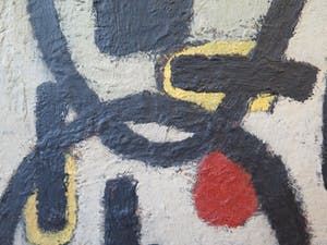 Willem Hussem - toegeschreven aan, olieverf op board, ingelijst, Abstracte compositie kopen? Bied vanaf 1250!