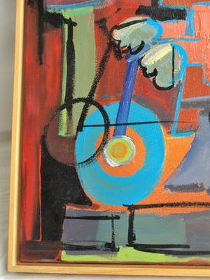 Jasper Banen - Acrylverf op doek, ingelijst , “Stoplicht” – 2002 kopen? Bied vanaf 195!