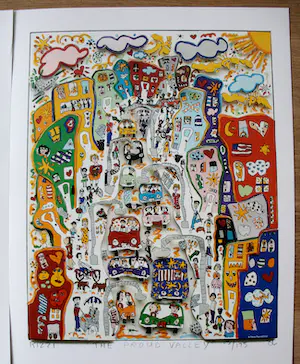 James Rizzi - printbook: met zes prints en een zeefdruk op de voorzijde(Nieuw!) kopen? Bied vanaf 50!