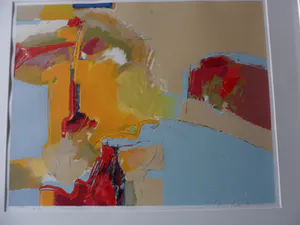 Ton van Kesteren - Zeefdruk met een abstracte voorstelling kopen? Bied vanaf 35!