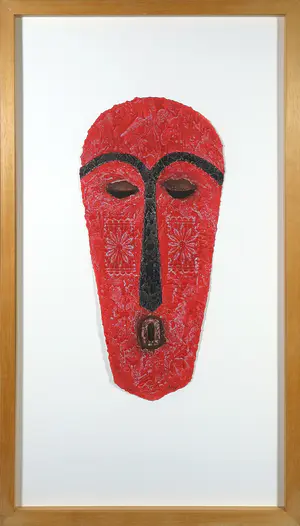 AcheterAlain Berck Vitz - Carborundum op geschept papier, Scarlet - Ingelijst? Enchérissez de 50!