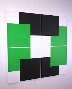 Otto Hamer - Acryl op doek (op paneel), 09-8 / Abstract-geometrische compositie (Groot!) kopen? Bied vanaf 400!